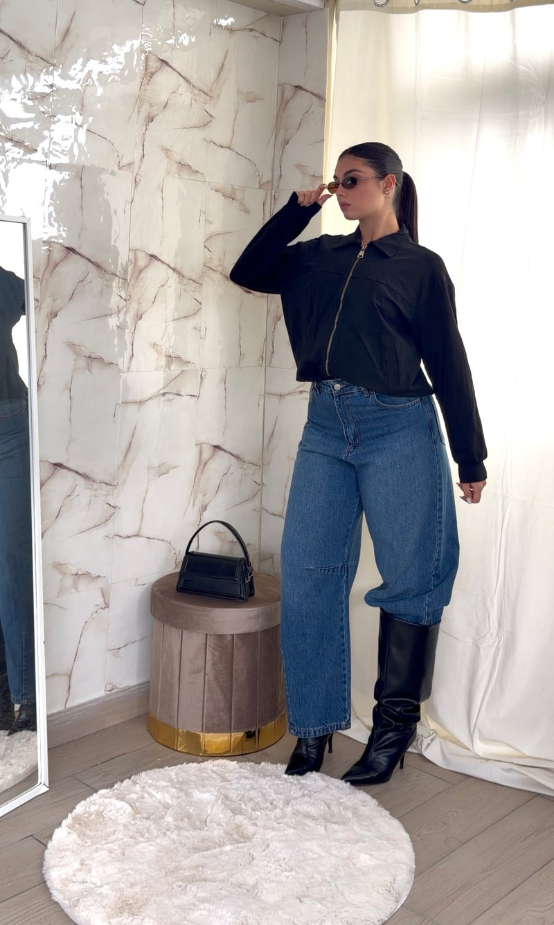 Jeans Baggy Denim Blu